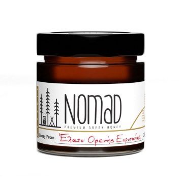 Nomad Ionische Kust Dennenhoning – Rijke Kustboshoning 250 g | Donker amberkleurige Griekse boshoning, ambachtelijke rauwe honing voor luxe cadeaus