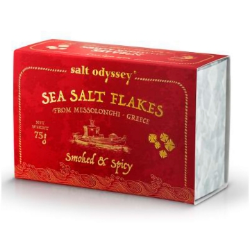 Toon details van Zeezoutvlokken gerookt en pittig gecertificeerd biologisch Salt Odyssey 75g Afbeeldingen van Zeezoutvlokken gerookt en pittig gecertificeerd biologisch Salt Odyssey 75g