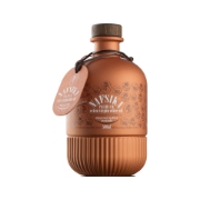 Nafsika Premium Extra Virgin Olive Oil in a 500ml terracotta-style ceramic bottle with a wooden cap and decorative ancient coin motifs.