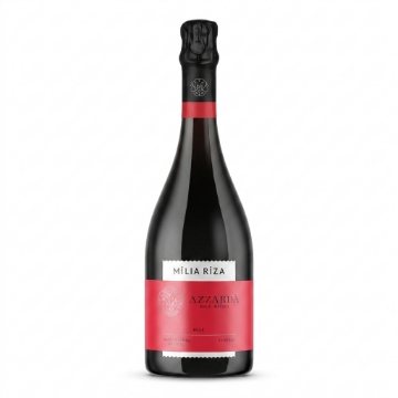 Milia Riza Azzardà Rosé 2022 - Brut Nature Traditionele methode Mousserende wijn 75cl | Agiorgitiko, het oude Nemea, 24 maanden op Lees