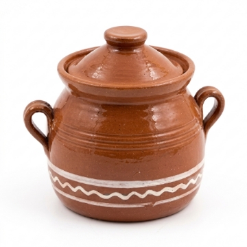 Sifnos Tsoukali klei slowcooker met deksel, Ø 16 cm
