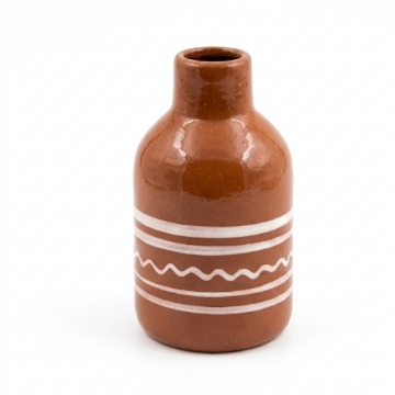 Sifnos Ceramics Handgemaakte Keramische Oliekan - Lichtwerend Ontwerp 18-20cm | Traditioneel Grieks Aardewerk voor de Bewaring van Premium Olijfolie