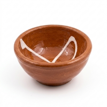 Sifnos Ceramics Mini Keramische Dipschaal - Ø 10cm Handgemaakt | Traditionele pottenbakkersschijf, Biologische Sifnische klei, Olijfolieproeverij